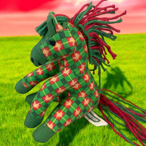 Breyer Mini Horse Plush Ponies on Holiday Tinsel Christmas Horse Stuffed Animal - Picture 1 of 8